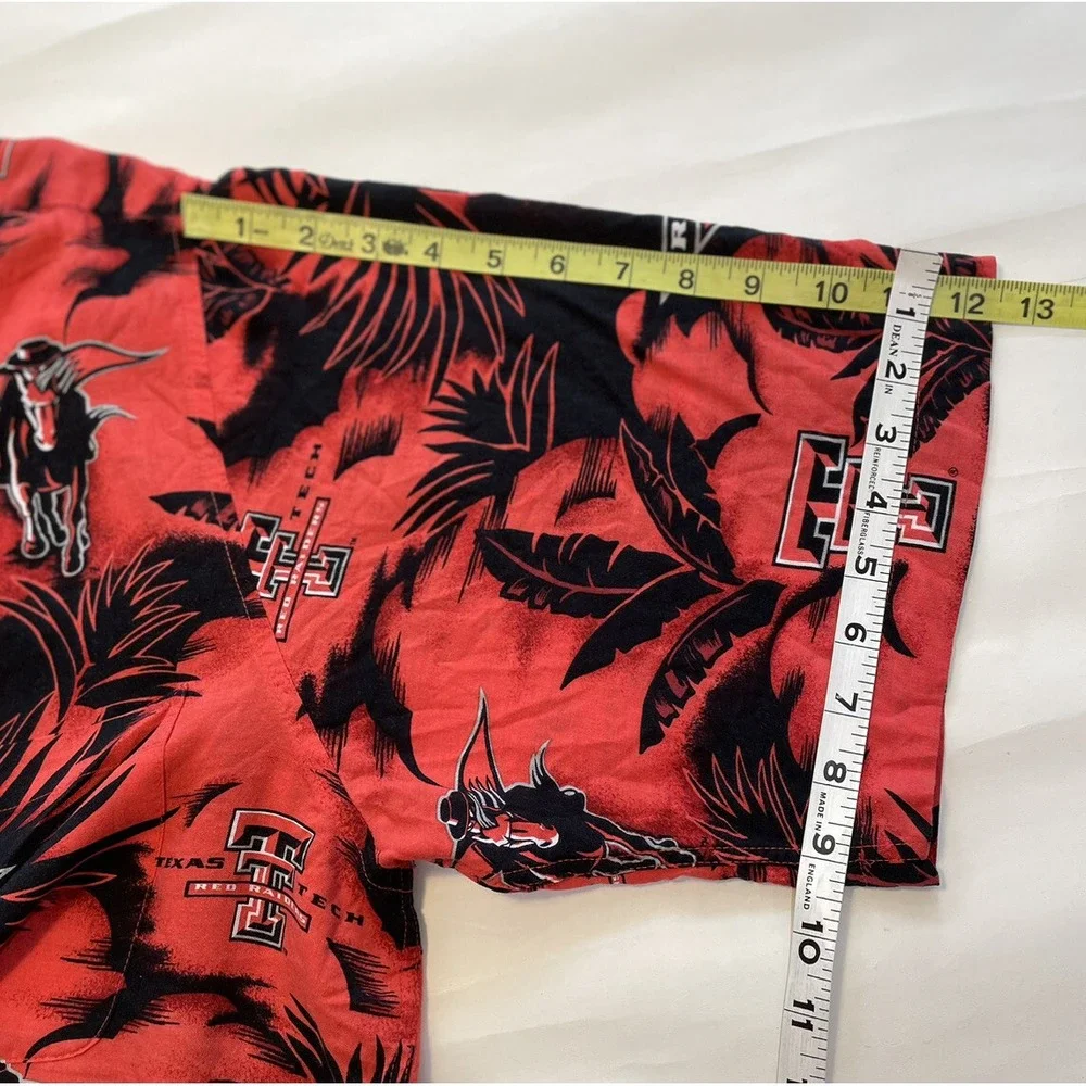 Texas Tech RED RAIDERS Hawaiian Shirt Reyn Spooner Rayon SZ XL (SEE FLAWS